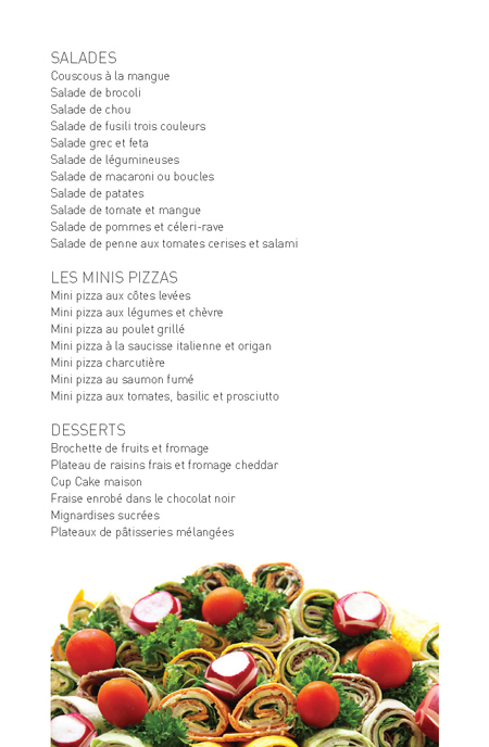 Menu Traiteur